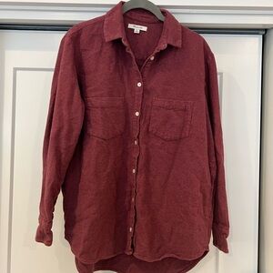 Madewell Maroon Collared Shirt